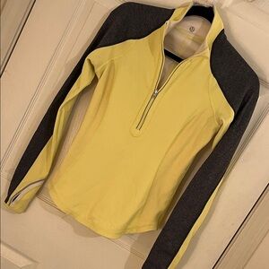 Lulu lemon Yellow and Gray Long Sleeve Athletic Top